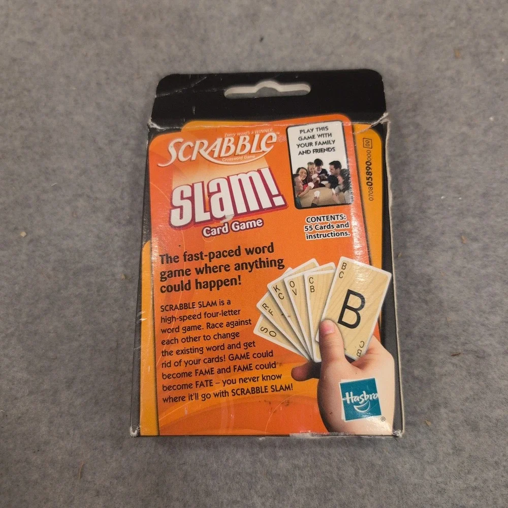 Scrabble Slam Card Game Parker Brothers Hasbro Fast Paced Word Game Ages 8+ - Picture 2 of 4